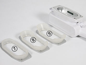 3 handle cups  for the small handle:  Treatment areas: arms, thigh & crus